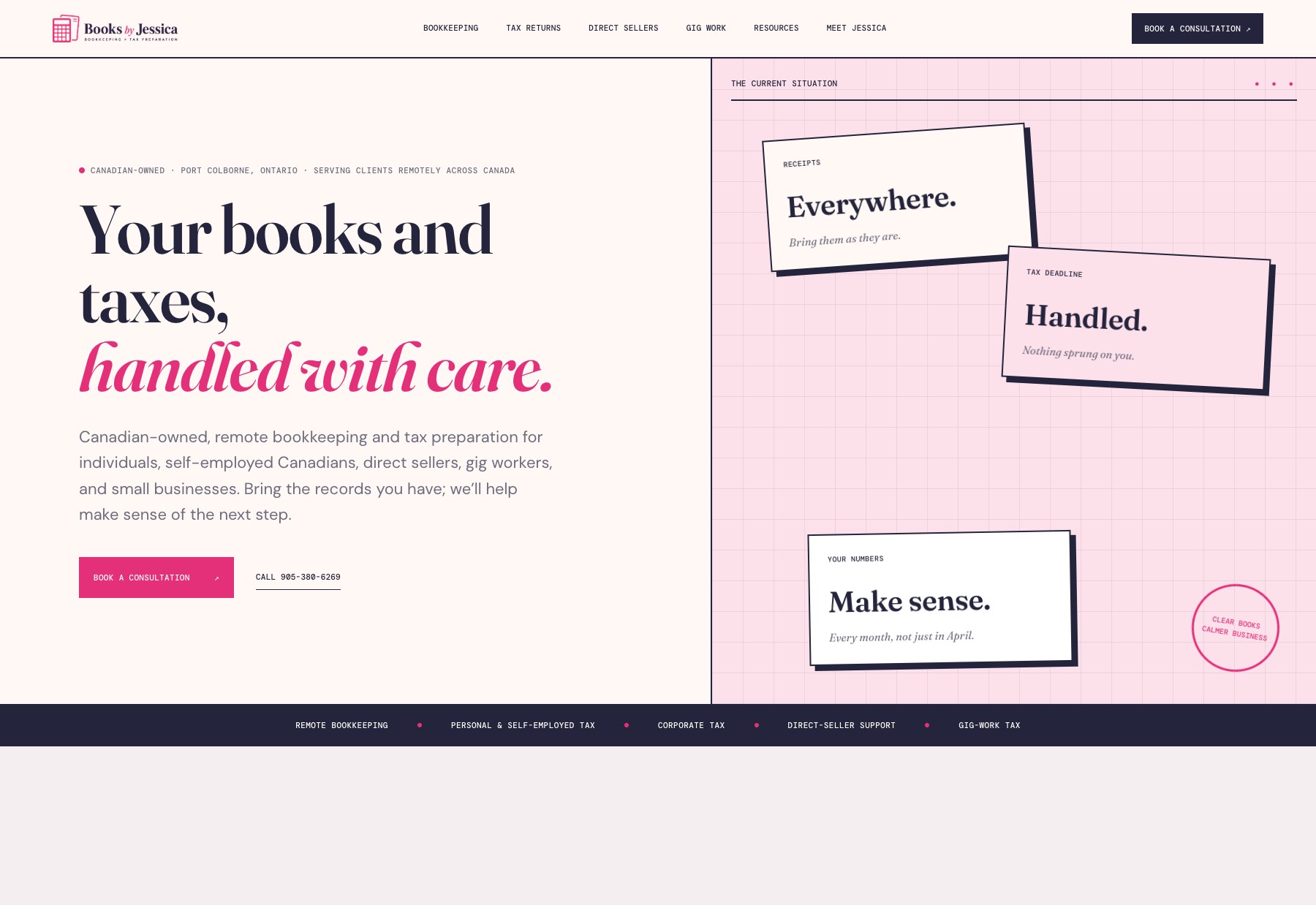 Books by Jessica bookkeeping and tax website